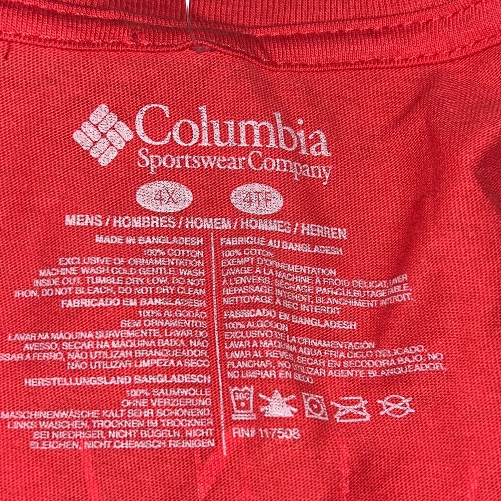 Columbia PFG Performance Fishing Gear Pink T Shirt NWT Mens 4X Big Tall - Picture 4 of 9